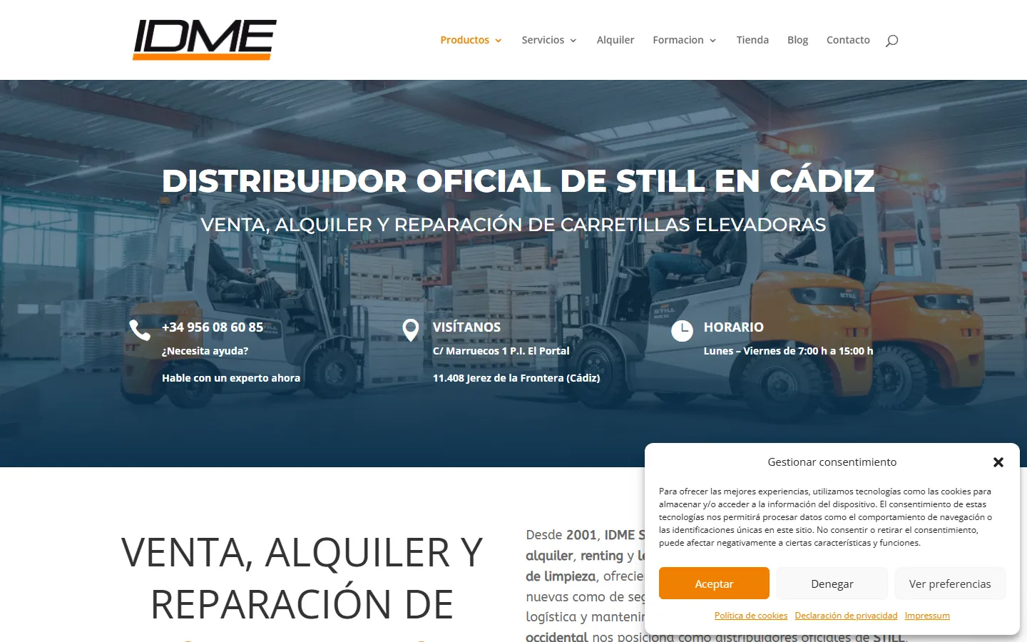Web de IDME · Still Cádiz